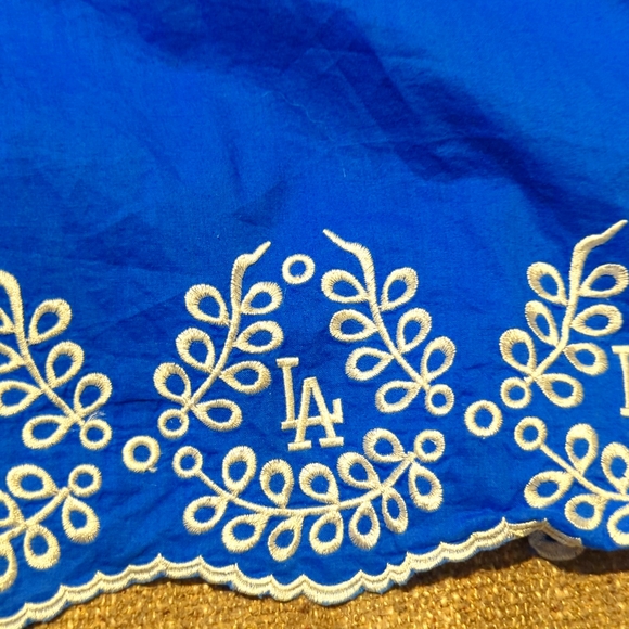 Dodgers pinup style peasant top - Picture 1 of 3
